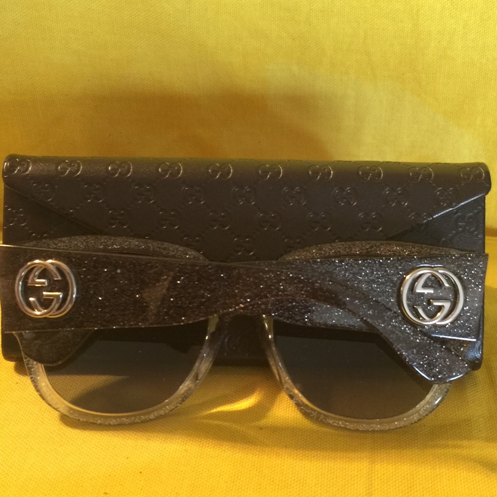 NWOT GUCCI GLITTER Square Sunglasses